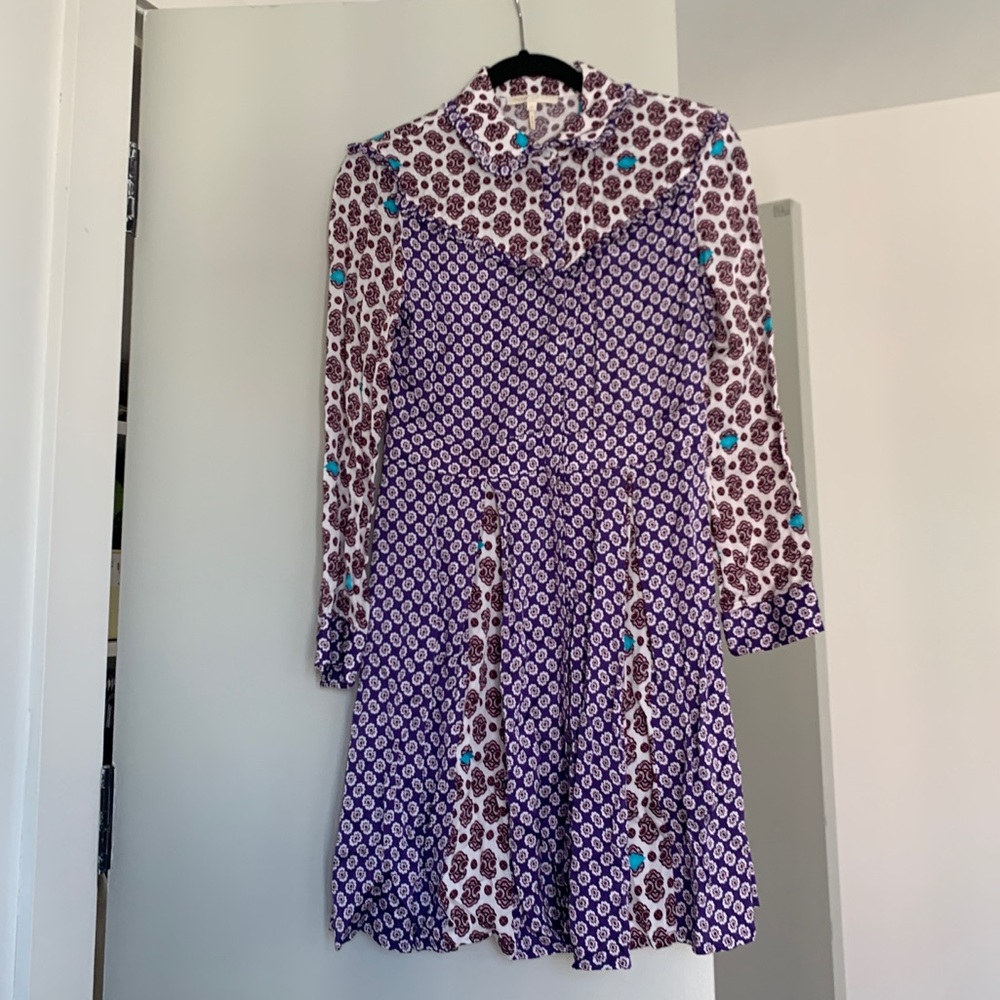 Maje Satin Printed Dress